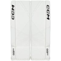 CCM Axis A2.5 Junior Goalie Leg Pads in White Size 26+1in