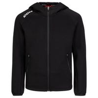 "CCM Premium Tech Fleece Youth Full Zip Hoodie in Black Size Small"