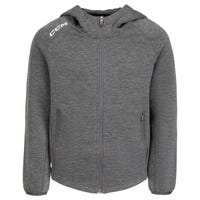 CCM Premium Tech Fleece Youth Full Zip Hoodie in Grey Size Medium