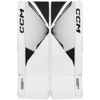 CCM Axis A2.5 Junior Goalie Leg Pads in White/Black Size 28+1in