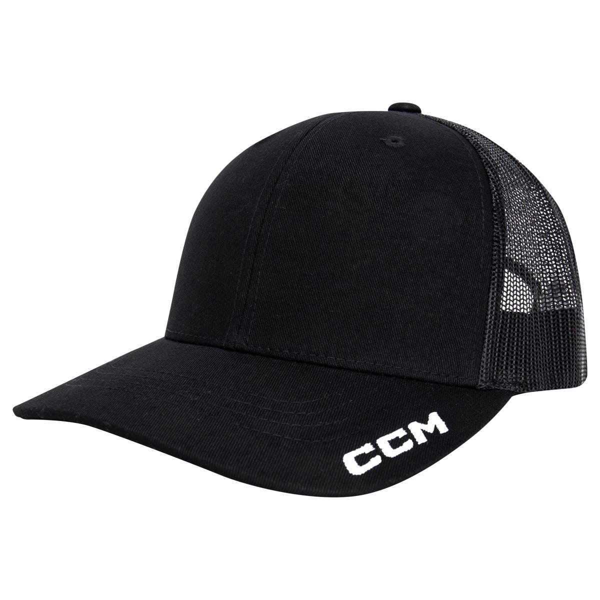 CCM Team Meshback Adult Trucker Hat | 100% cotton in Black