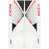 CCM Axis A2.5 Junior Goalie Leg Pads in White/Black/Red Size 26+1in