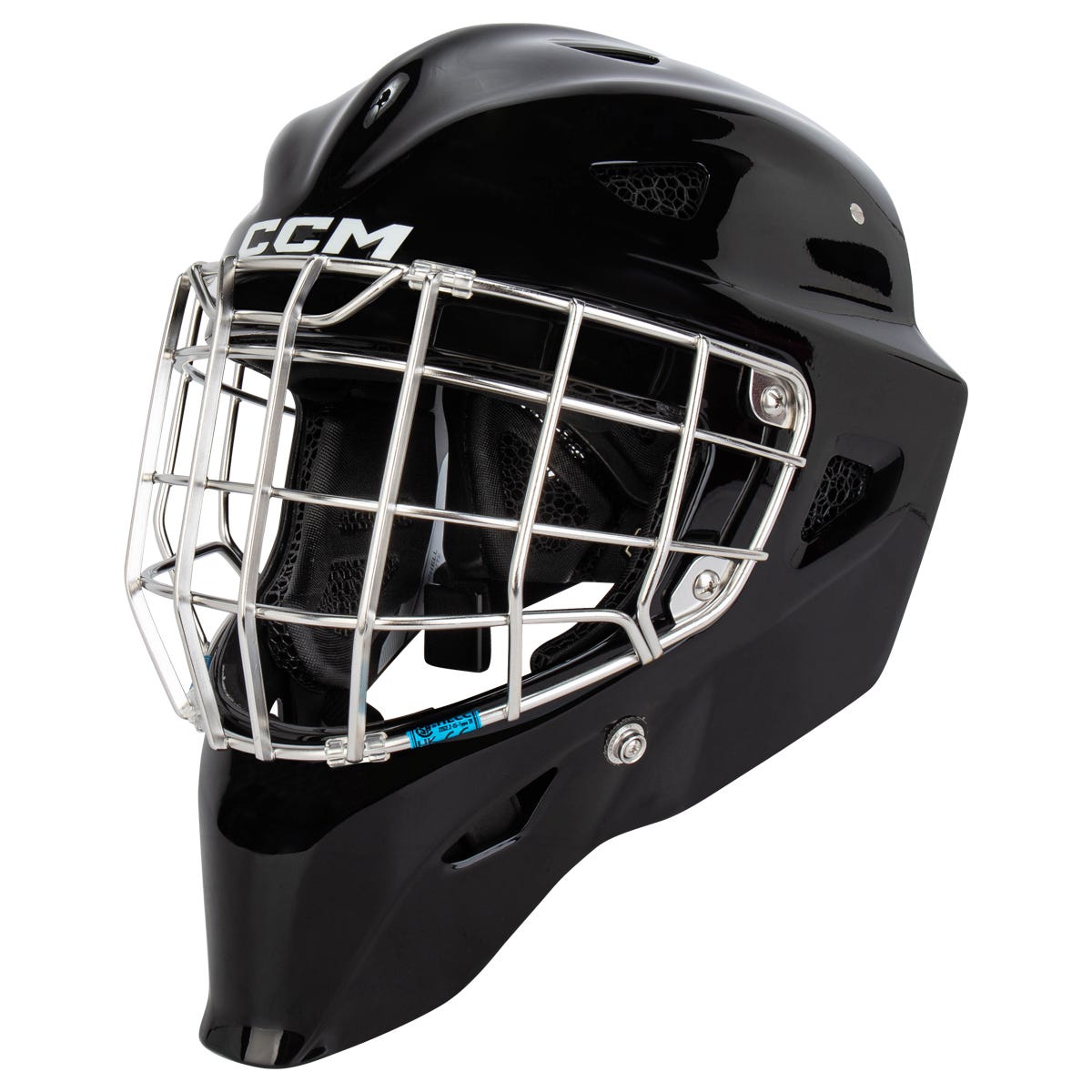 CCM Axis XF Senior Certified Straight Bar Goalie Mask in Black Size Large