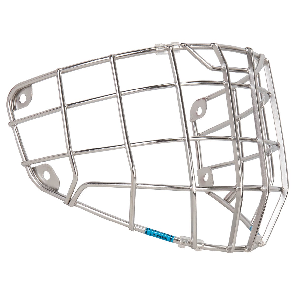 CCM Pro Stainless Steel Certified Straight Bar Goalie Cage in Chrome