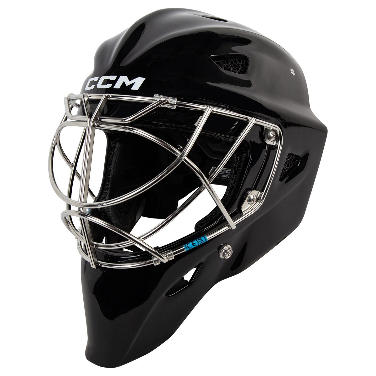 CCM Axis XF Senior Non-Certified Cat Eye Goalie Mask in Black Size Large