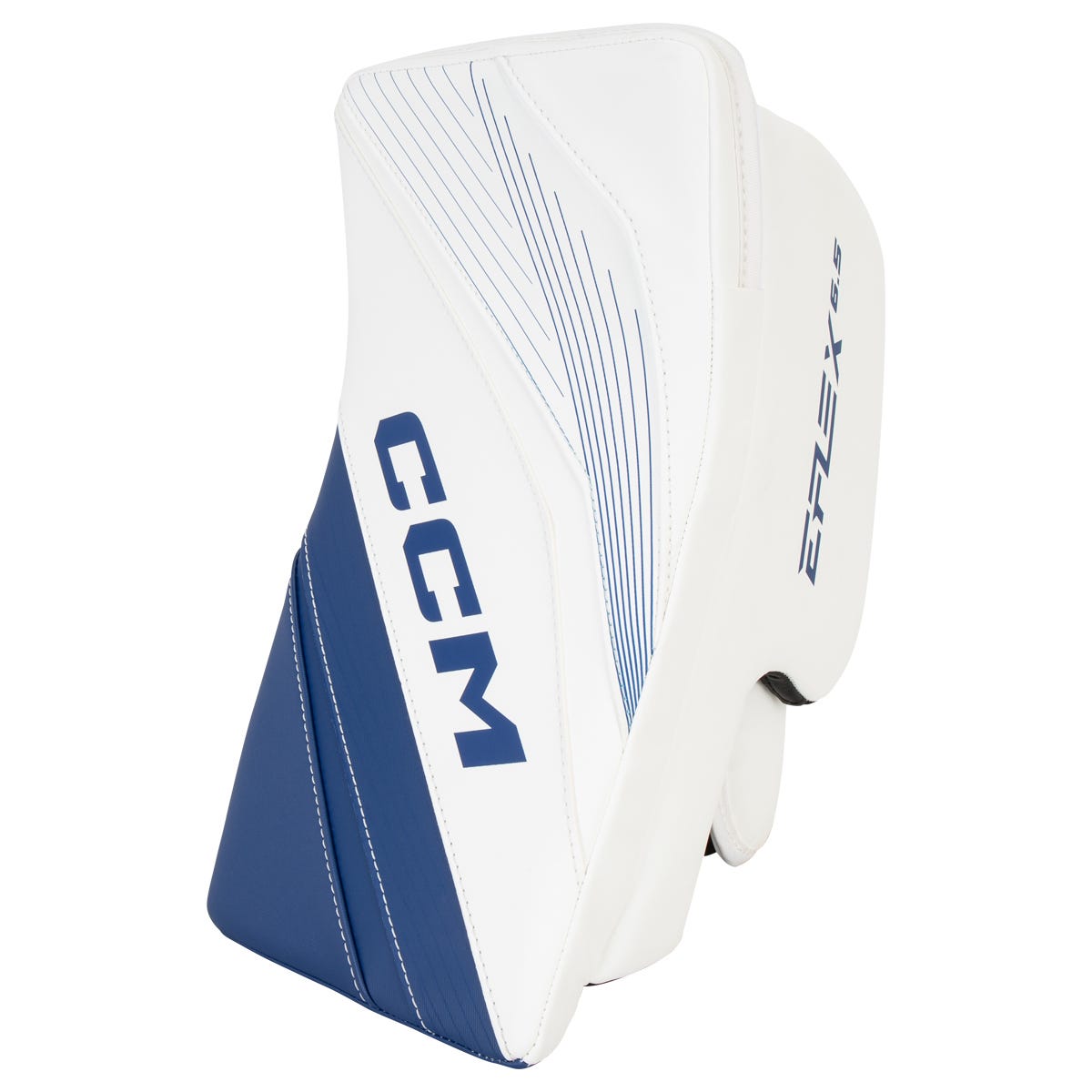 CCM EFLEX 6.5 Junior Goalie Blocker in Royal White
