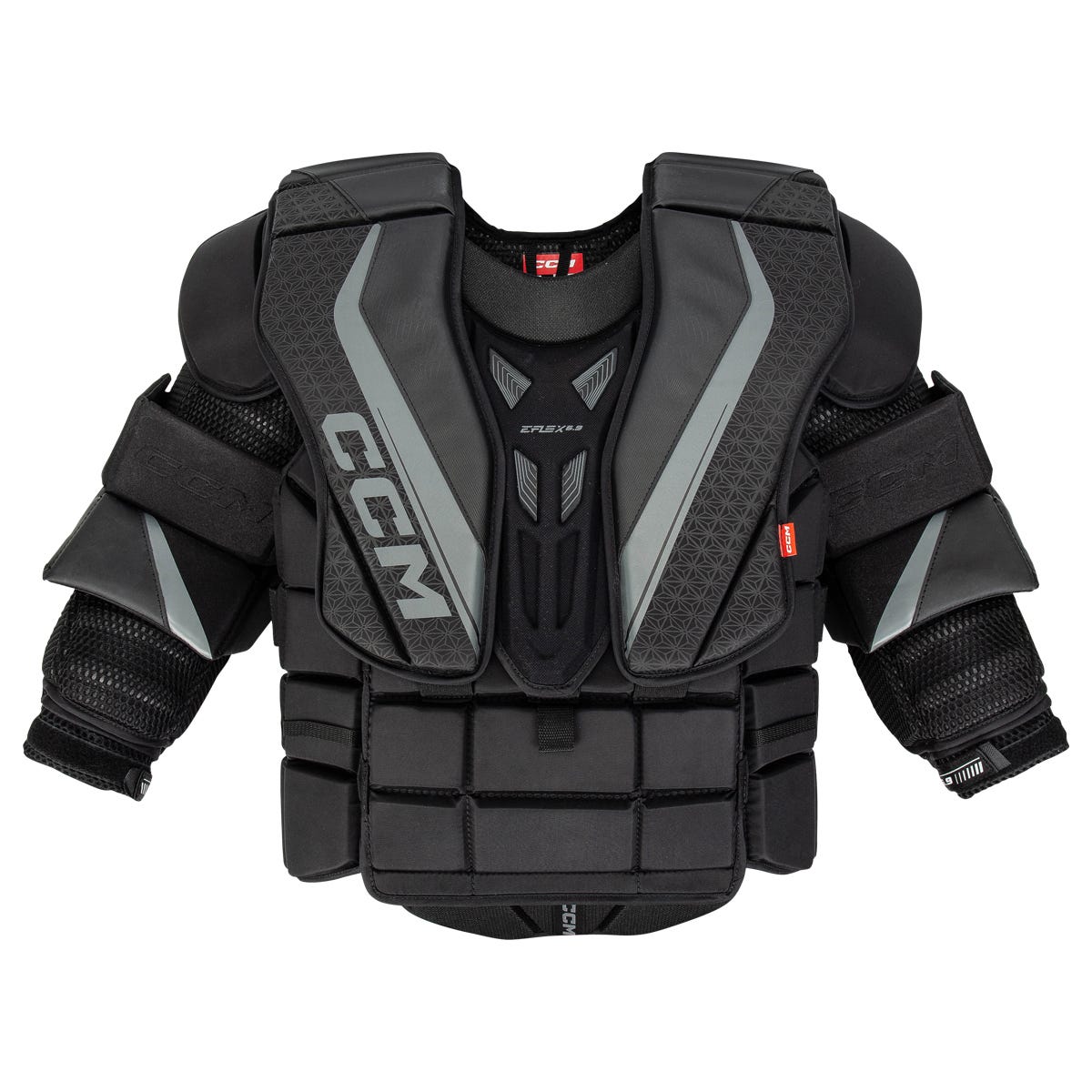 CCM EFLEX E6.9 Senior Goalie Chest & Arm Protector in Black/Grey Size Large