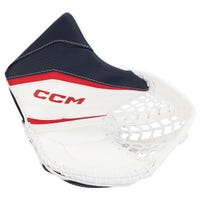 CCM Extreme Flex E6.5 Junior Goalie Glove in White/Navy/Red