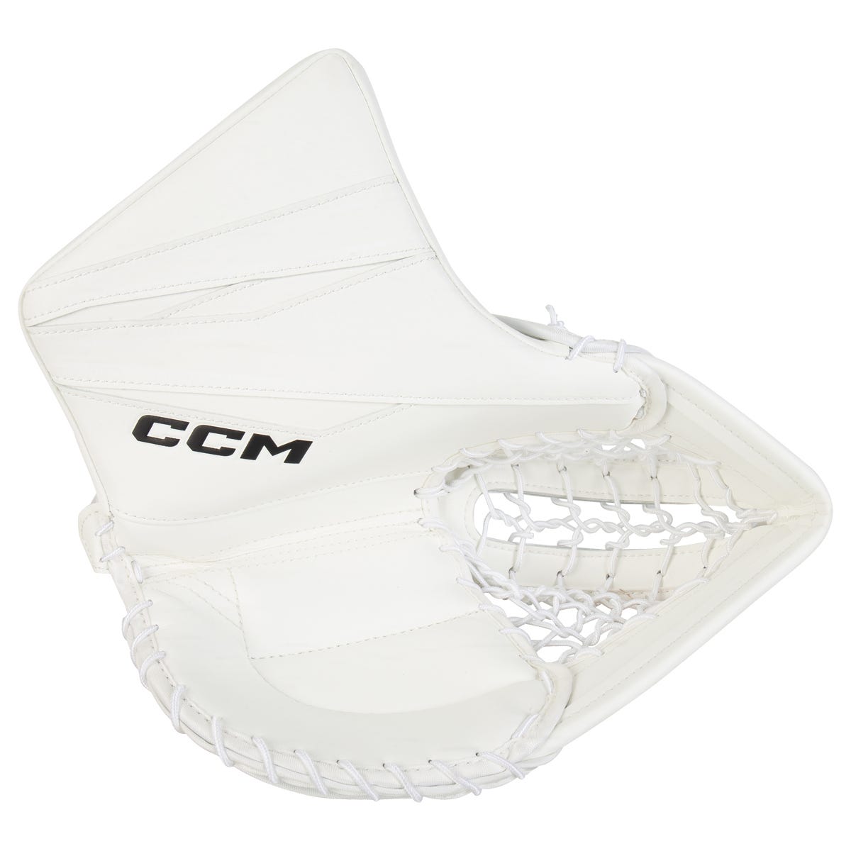 CCM Axis F9 Senior Goalie Glove in White/White