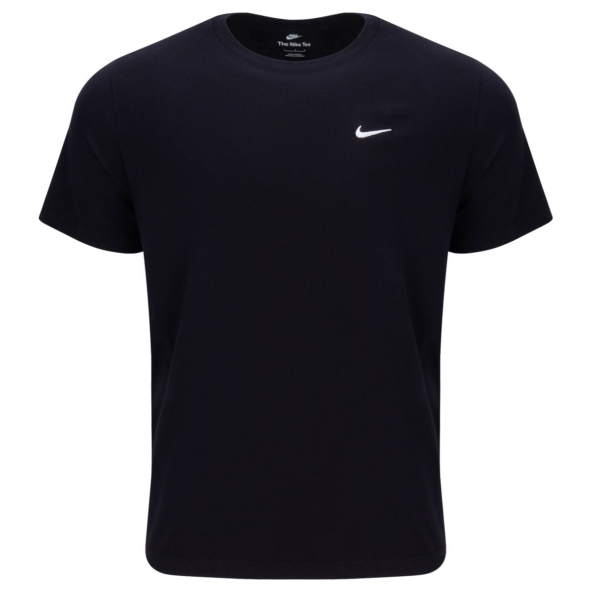 Nike Sportswear Embroidered Swoosh Mens Short Sleeve T-Shirt in Black Size Large