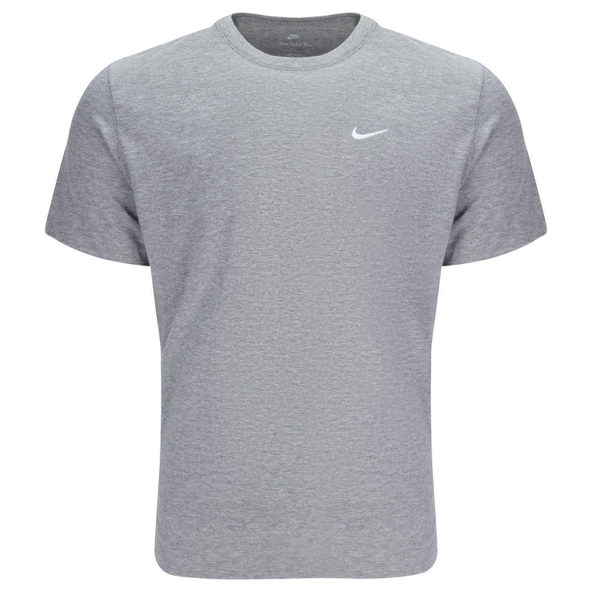 Nike Sportswear Embroidered Swoosh Mens Short Sleeve T-Shirt in Heather Grey Size Small