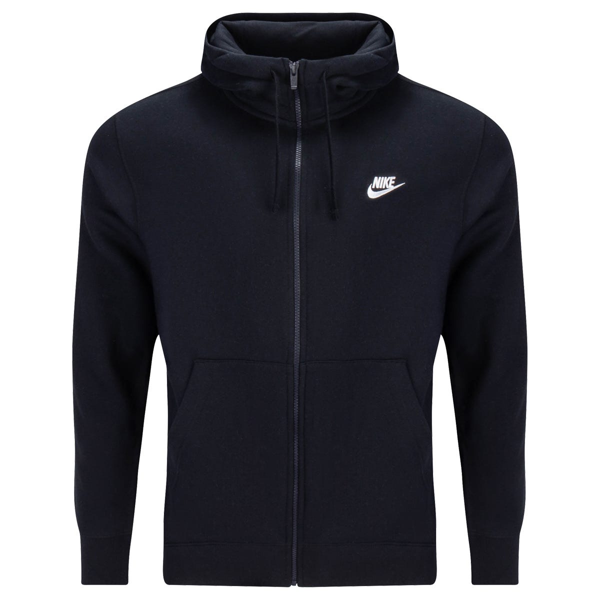 Nike NSW Club Adult Full Zip Sweatshirt in Black Size Small