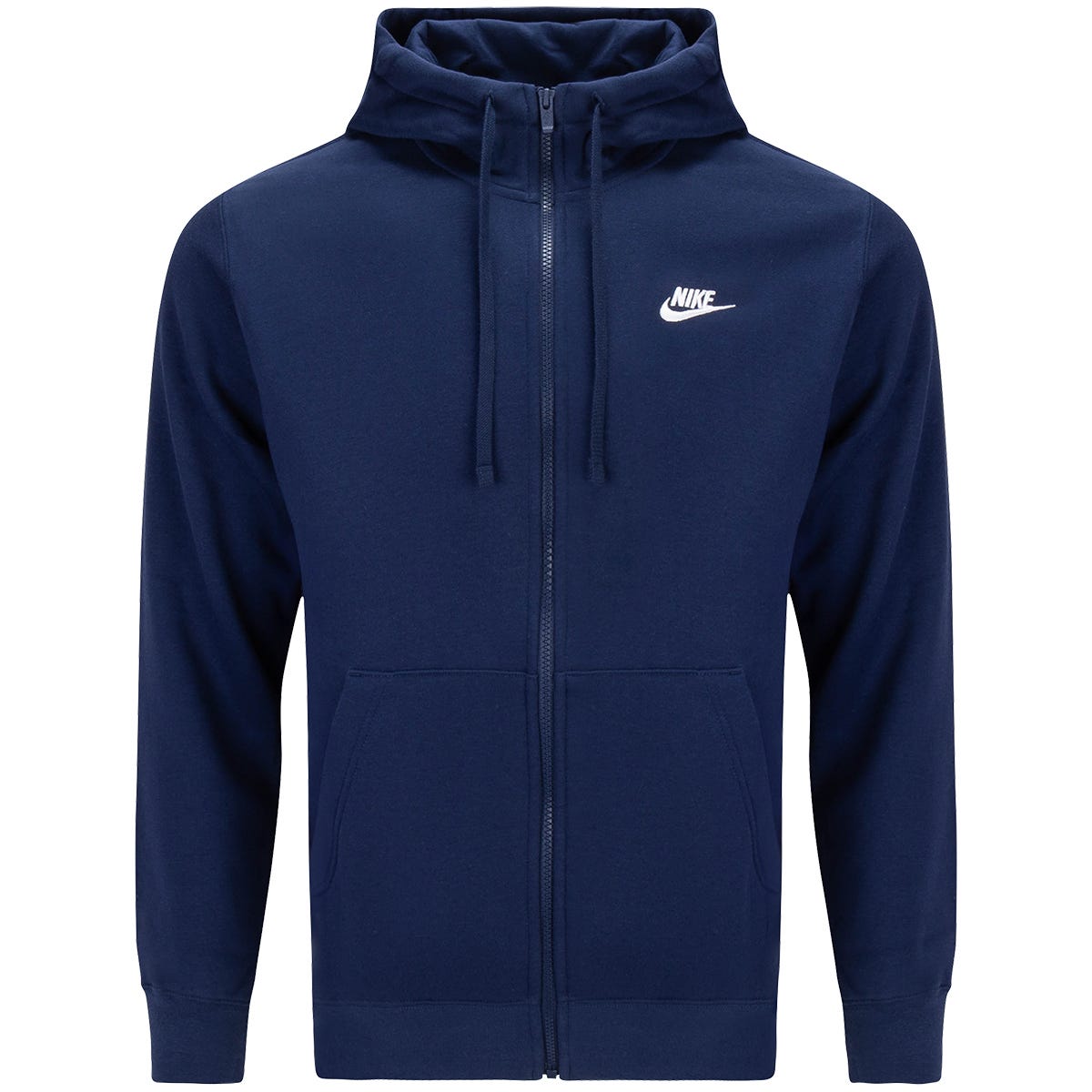 Nike NSW Club Adult Full Zip Sweatshirt in Navy Size Large