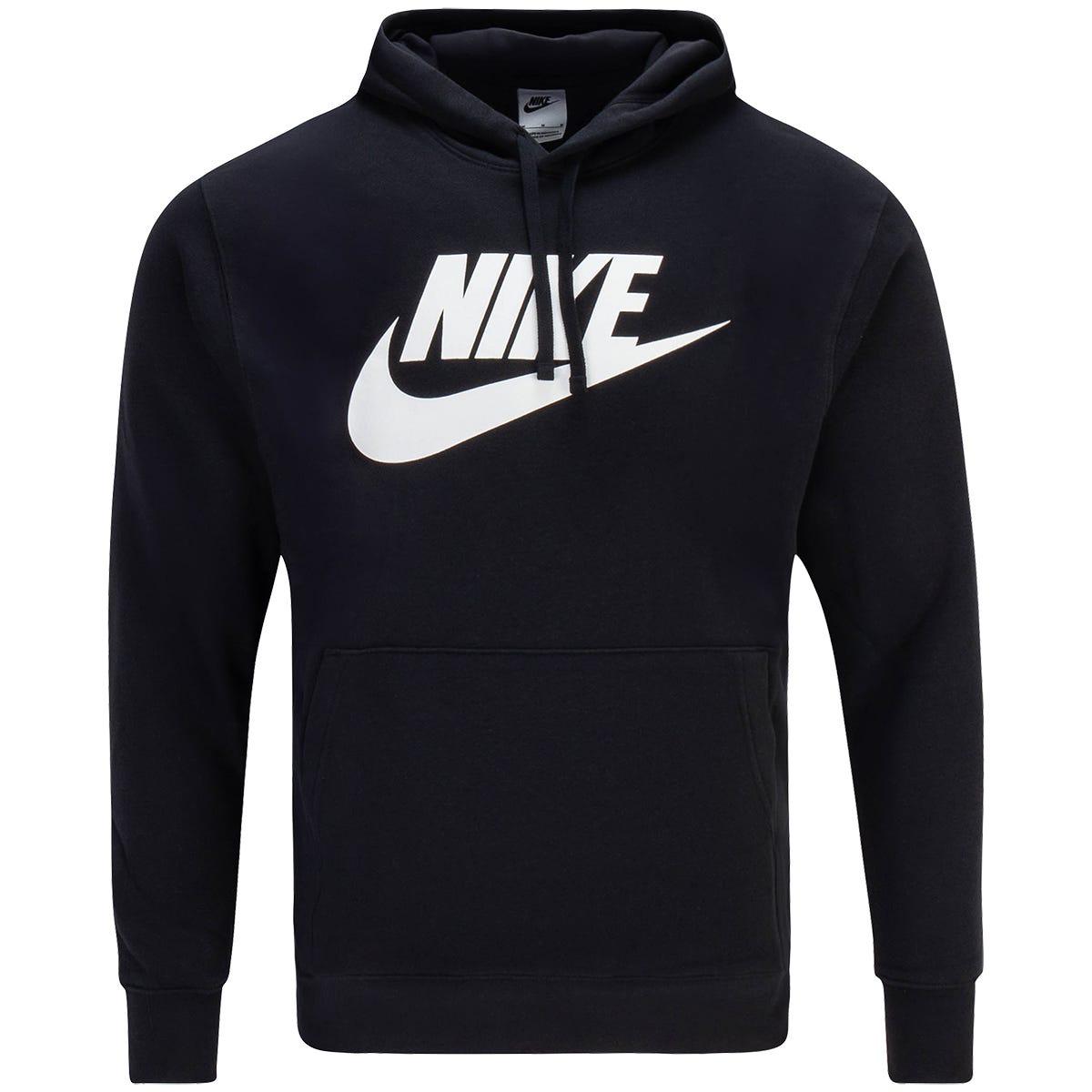 Nike NSW Club Graphic Adult Pullover Hoodie in Black Size Large