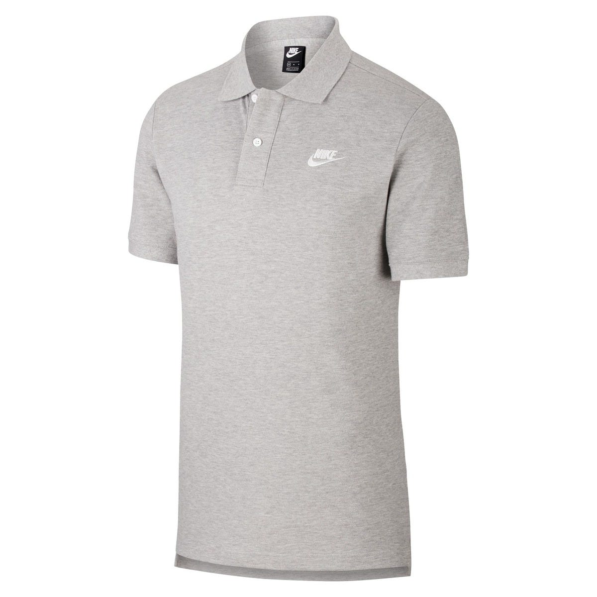 Nike Sportswear Mens Polo Shirt | 100% cotton in Heather Grey Size Medium