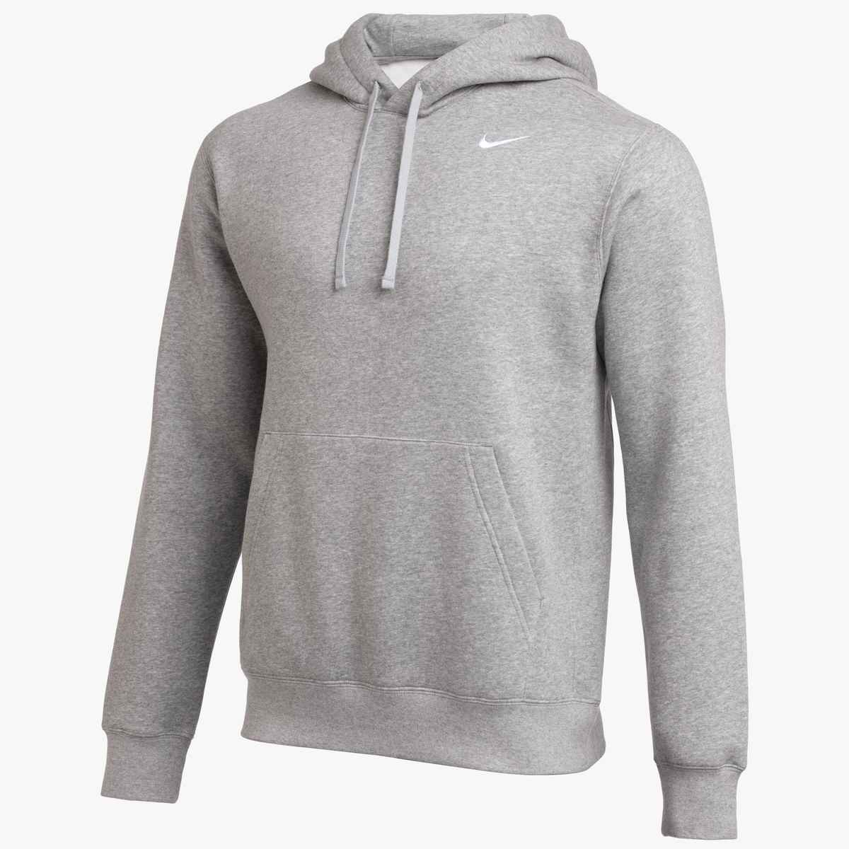 Nike Team Club Adult Pullover Hoodie in Heather Grey Size Small