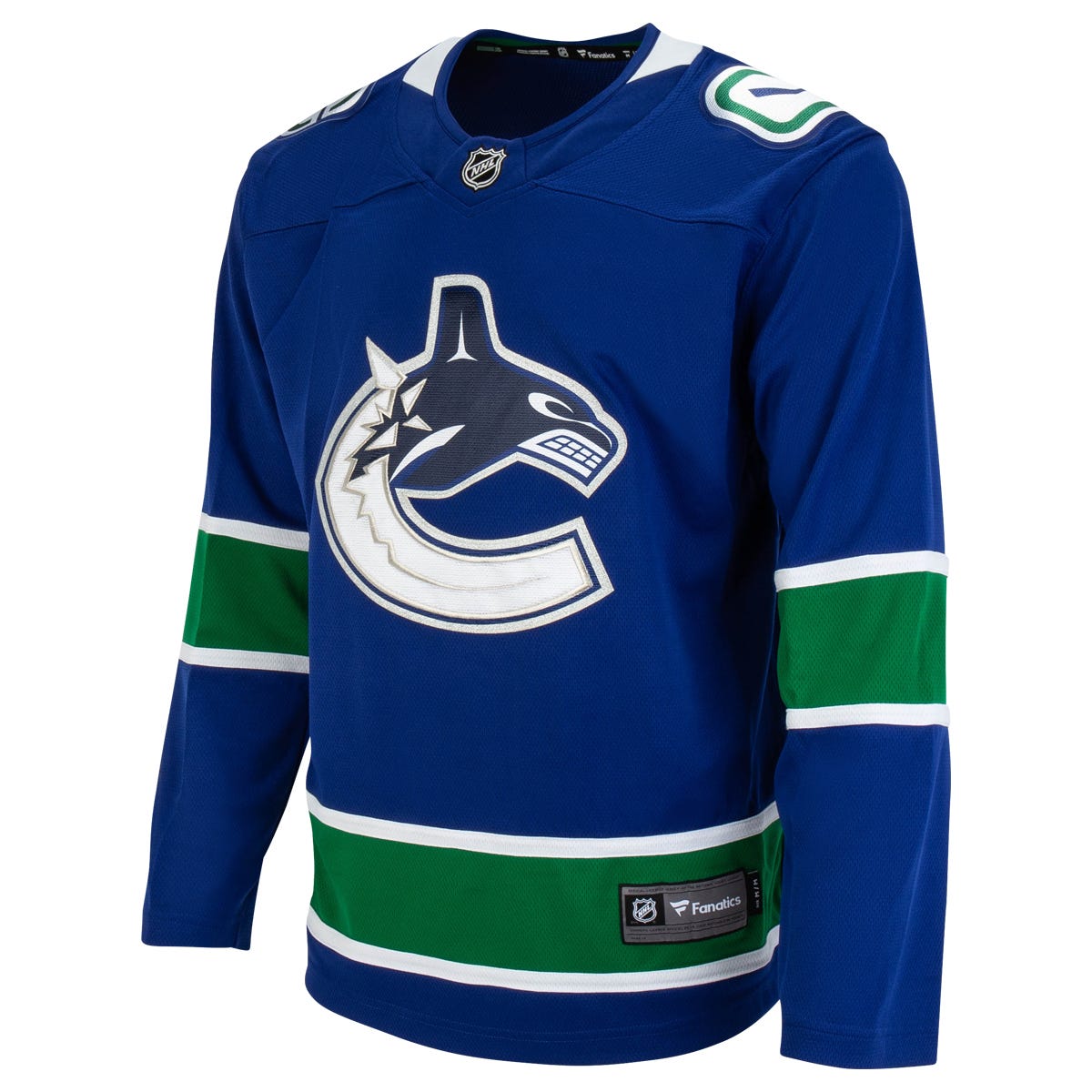 Fanatics Vancouver Canucks Premier Breakaway Blank Adult Hockey Jersey in Blue Size Large