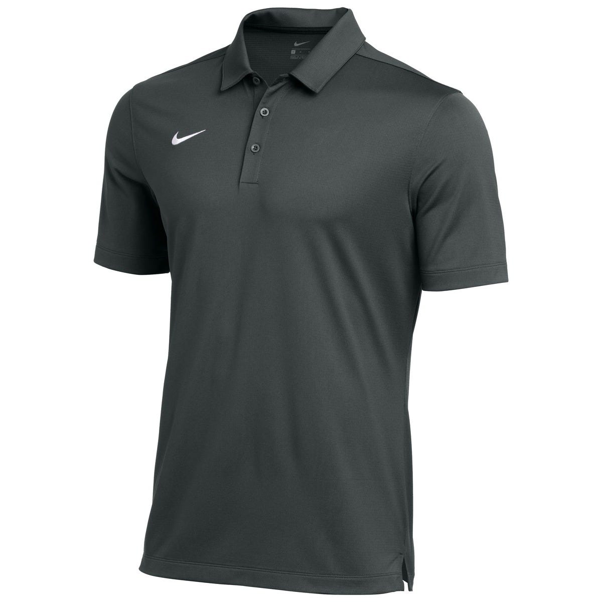 Nike Mens Football Polo Shirt | 100% Polyester in Anthracite Size Medium