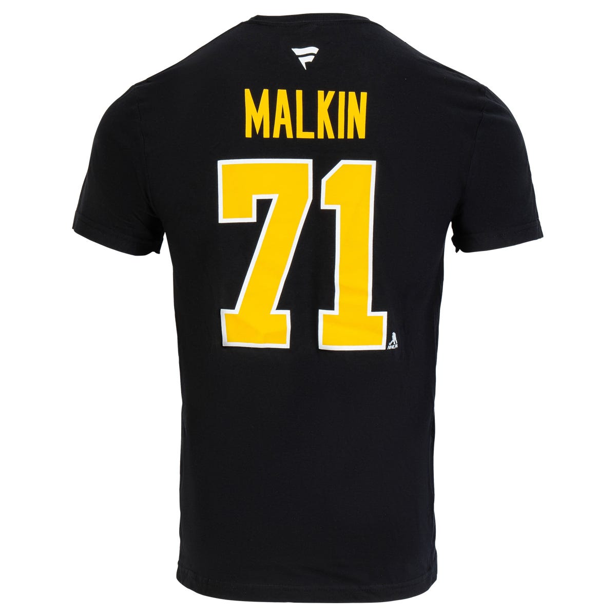 Fanatics Pittsburgh Penguins Authentic Stack Name & Number Short Sleeve T-Shirt | 100% cotton in Malkin - Black Size X-Large