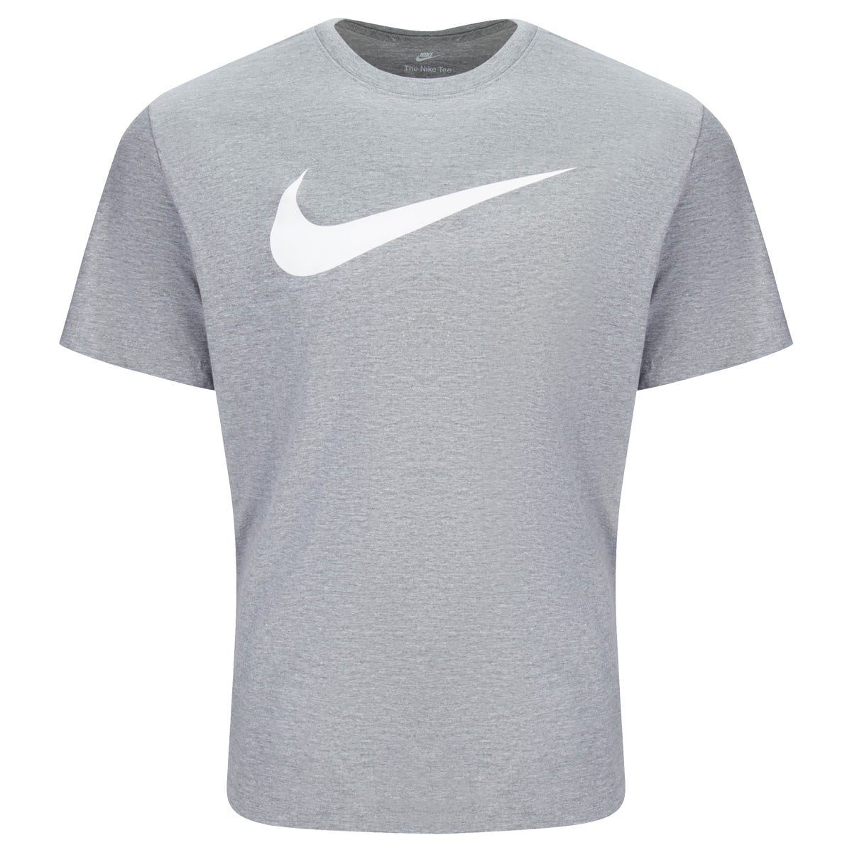 Nike Sportswear Swoosh Mens Short Sleeve T-Shirt | 100% cotton in Heather Grey Size Large
