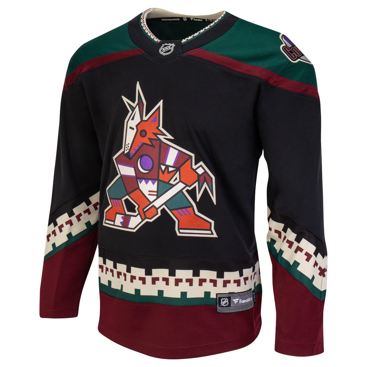 Fanatics Arizona Coyotes Premier Breakaway Blank Adult Hockey Jersey in Maroon/Black/White Size Large