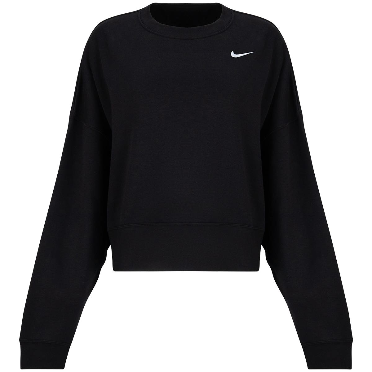 Nike Sportswear Fleece Trend Womens Crew-Neck Sweatshirt in Black Size Small
