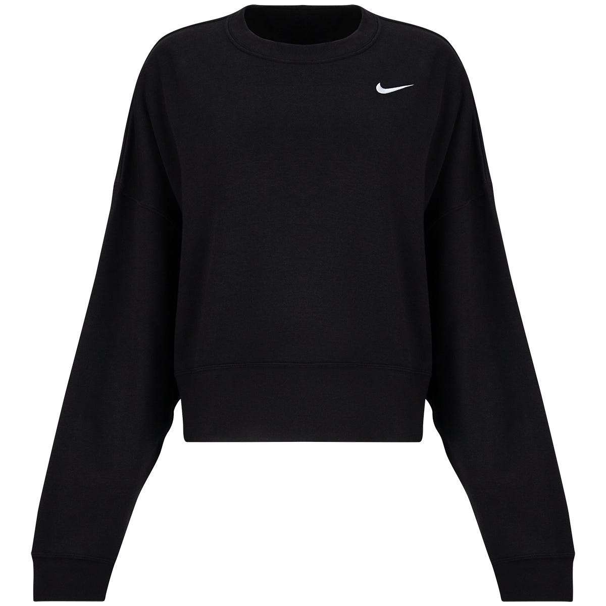 Nike Sportswear Fleece Trend Womens Crew-Neck Sweatshirt in Black Size Large