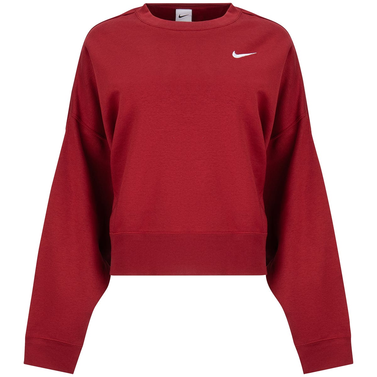 Nike Sportswear Fleece Trend Womens Crew-Neck Sweatshirt in Red Size Large