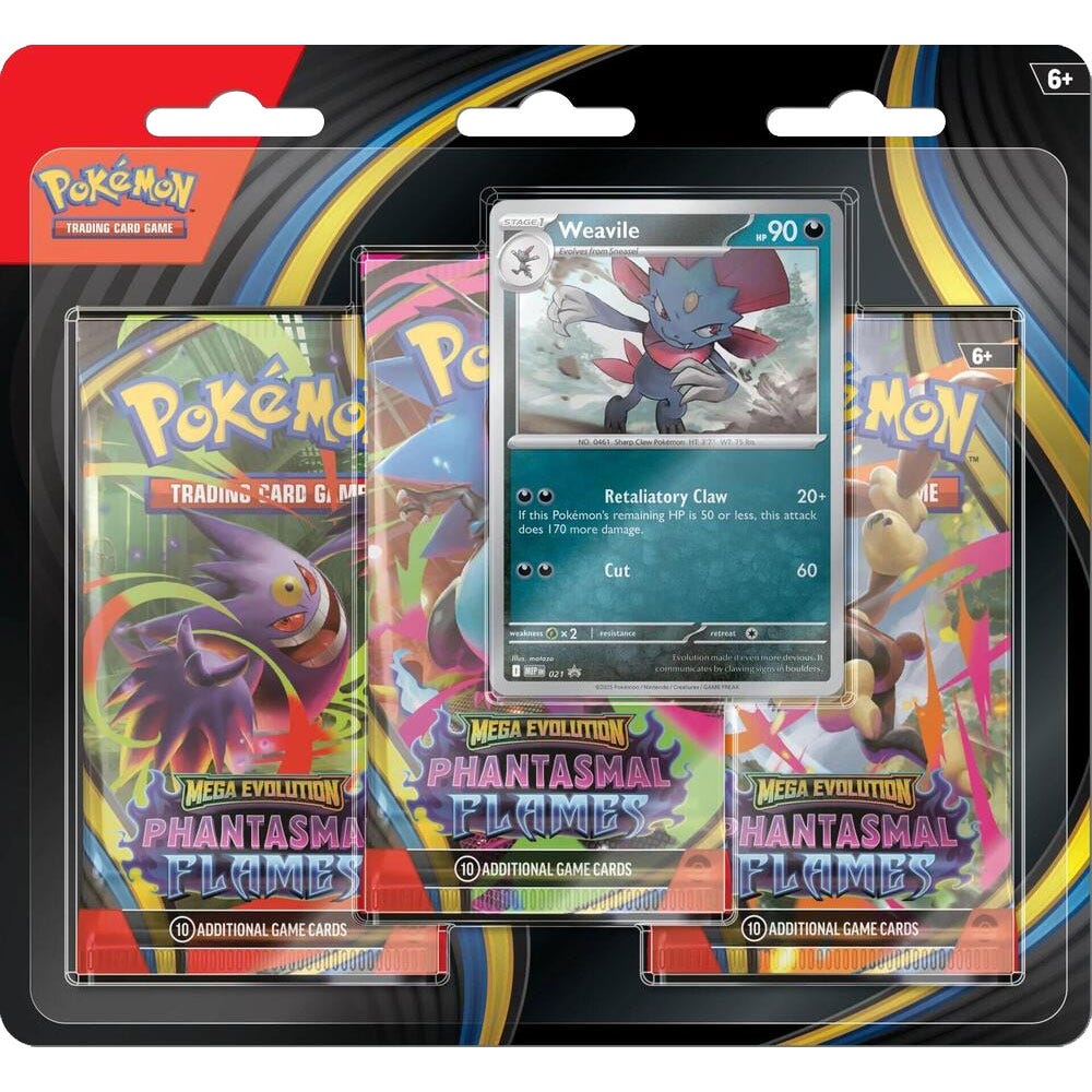 Pokemon TGC Mega Evolution: Phantasmal Flames 3 Pack Blister