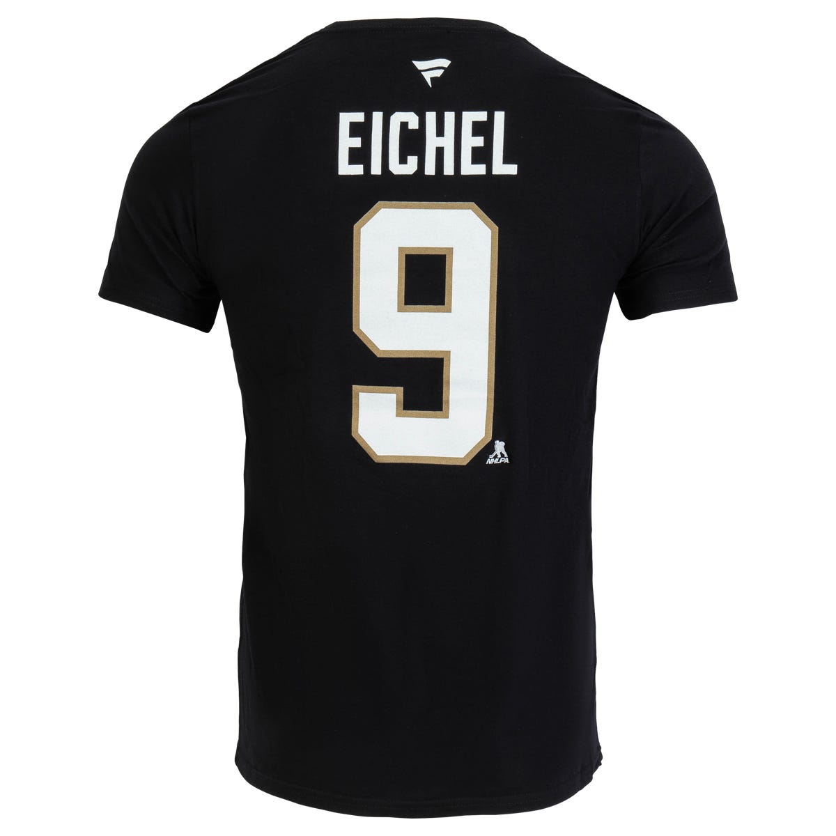 Fanatics Vegas Golden Knights Authentic Stack Name & Number Short Sleeve T-Shirt | 100% cotton in Eichel - Black Size Small