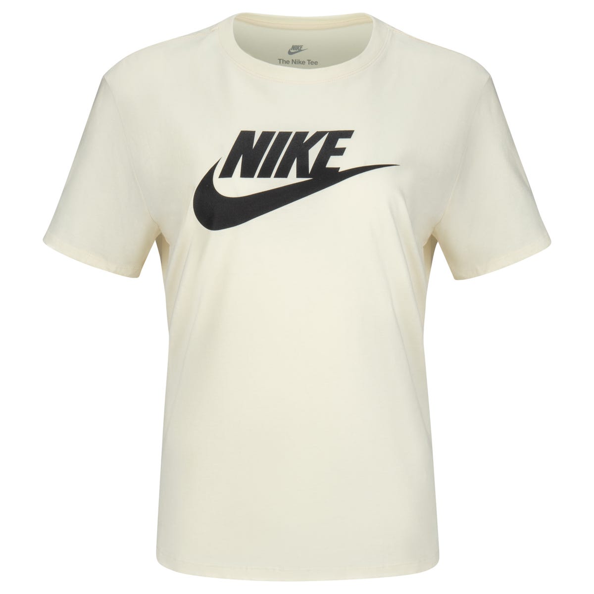 Nike Sportswear Essential Futura Icon Womens Short Sleeve T-Shirt | 100% cotton in Coconut Size Large
