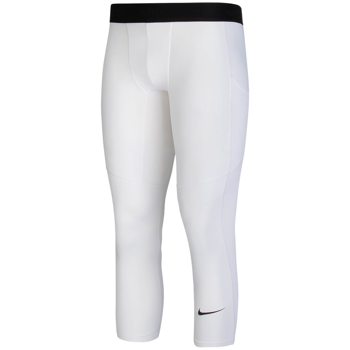 Nike Pro Dri-FIT 3/4 Length Mens Fitness Tights in White Size X-Small