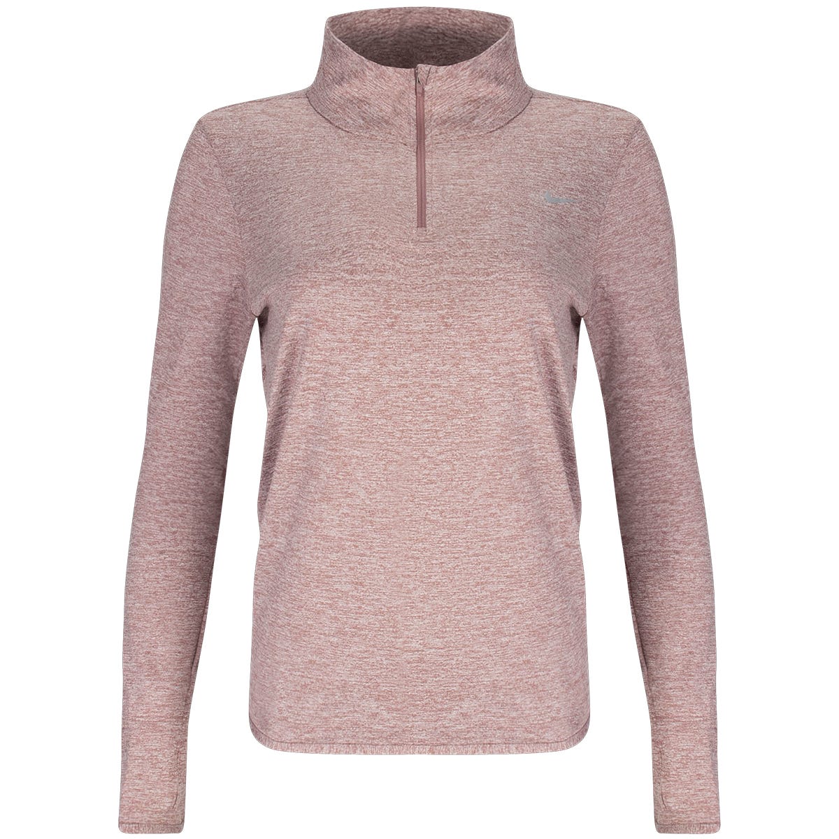 Nike Swift Element Womens UV Protection 1/4 Zip Running Top in Mauve Size Small