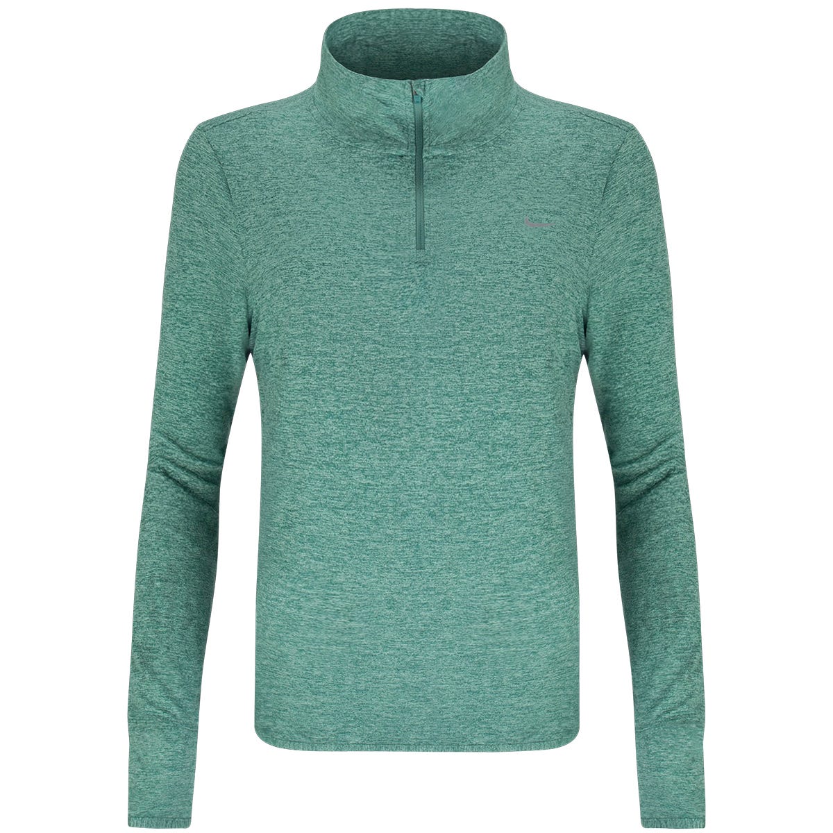 Nike Swift Element Womens UV Protection 1/4 Zip Running Top in Electric/Green Size Large
