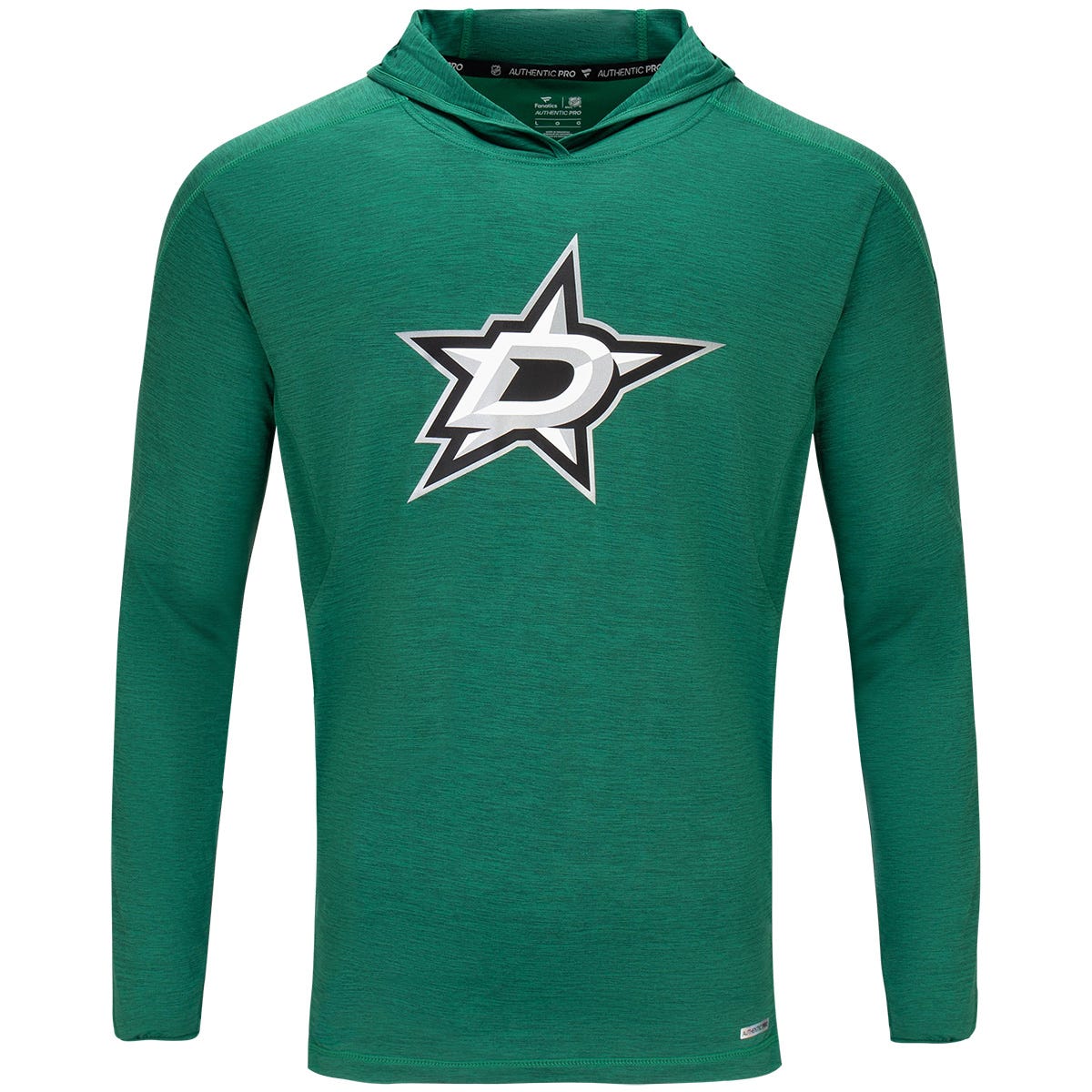 Fanatics Dallas Stars Authentic Pro Pullover Adult Hoodie in Green/Black Size XX-Large
