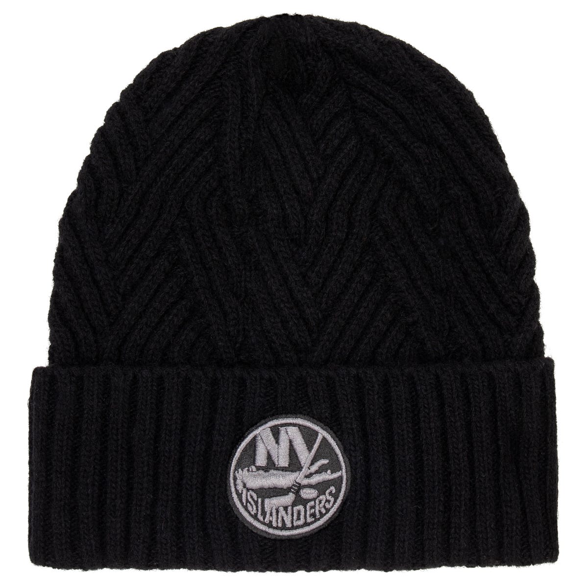 Fanatics New York Islanders Authentic Pro Road Cuff Beanie in Black