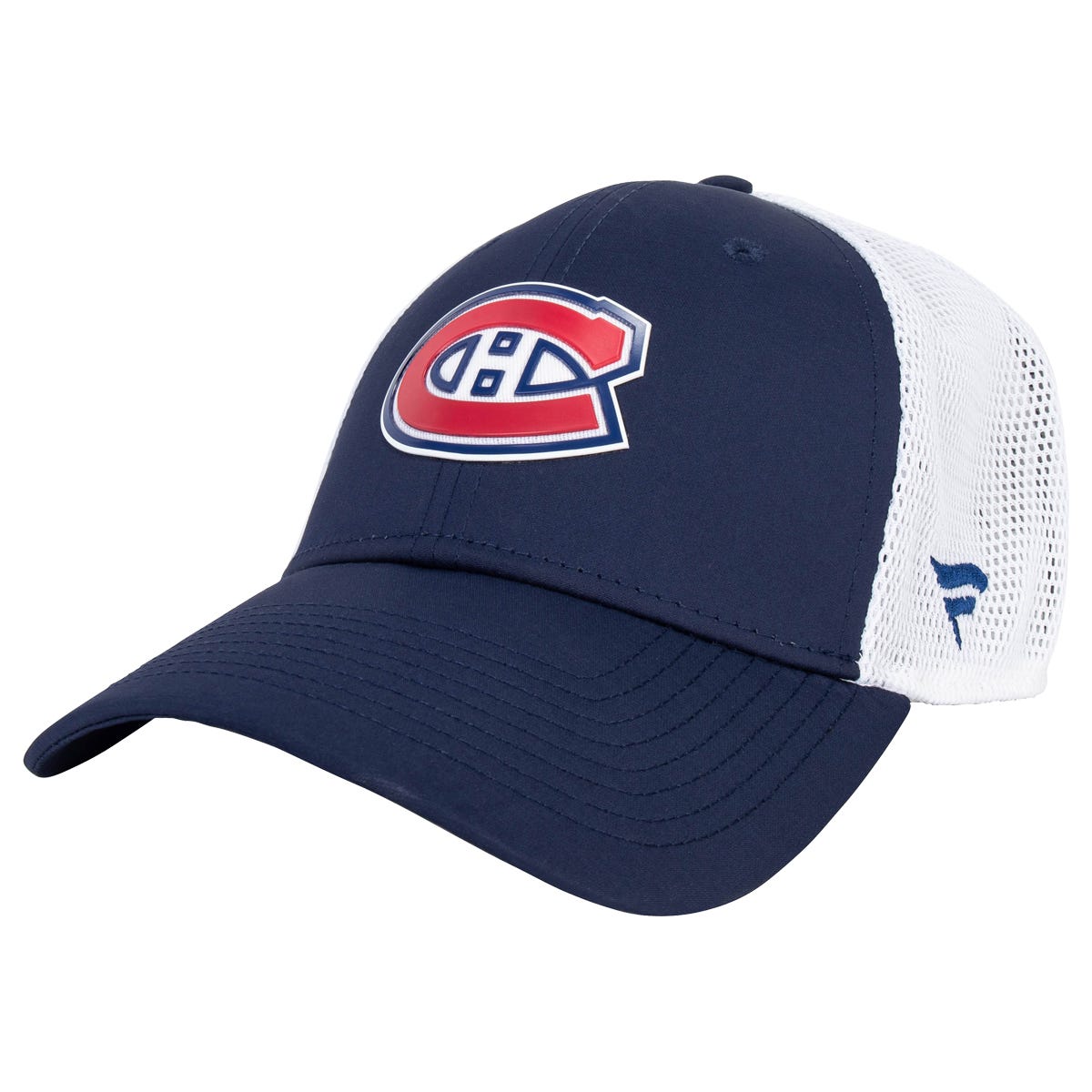 Fanatics Montreal Canadiens Authentic Pro Rink Mesh Snapback Hat in Navy
