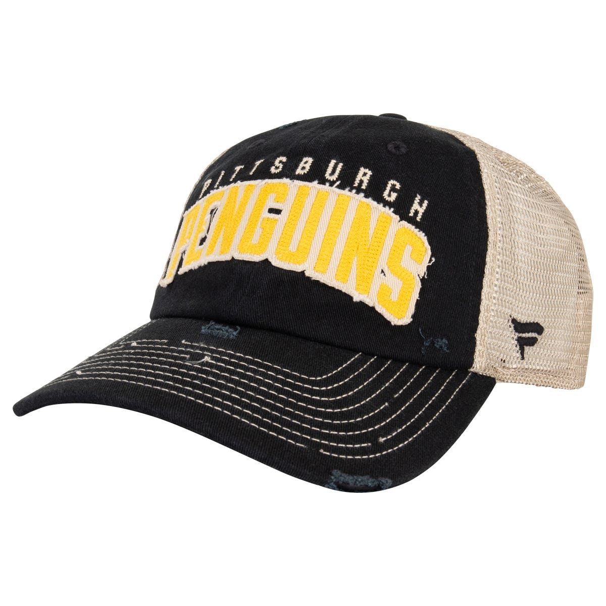 Fanatics Pittsburgh Penguins Veteran Mesh Snapback Hat in Black