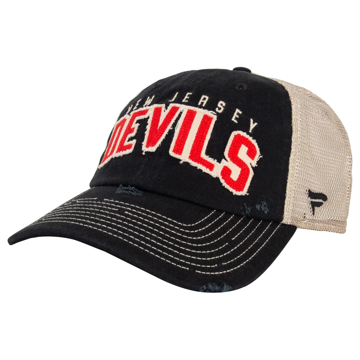 Fanatics New Jersey Devils Veteran Mesh Snapback Hat in Black