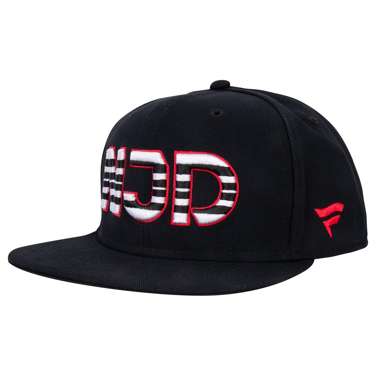 Fanatics New Jersey Devils Flat Brim Adjustable Snapback Hat in Black