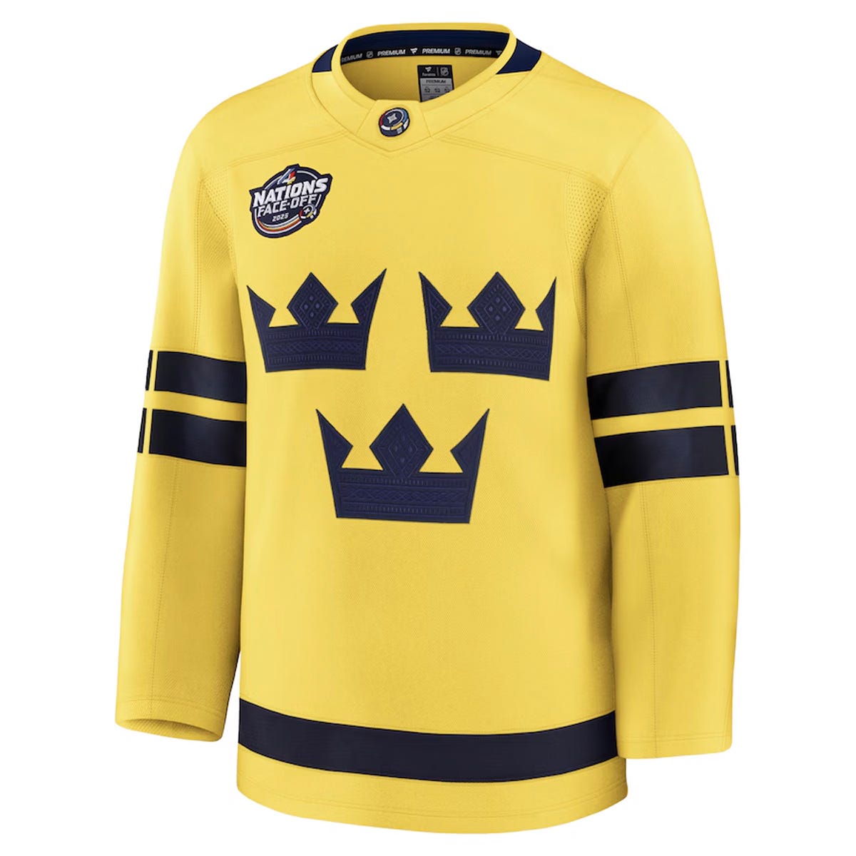 Fanatics NHL 4 Nations Face-Off Premium Blank Adult Hockey Jersey in Sweden Size Large
