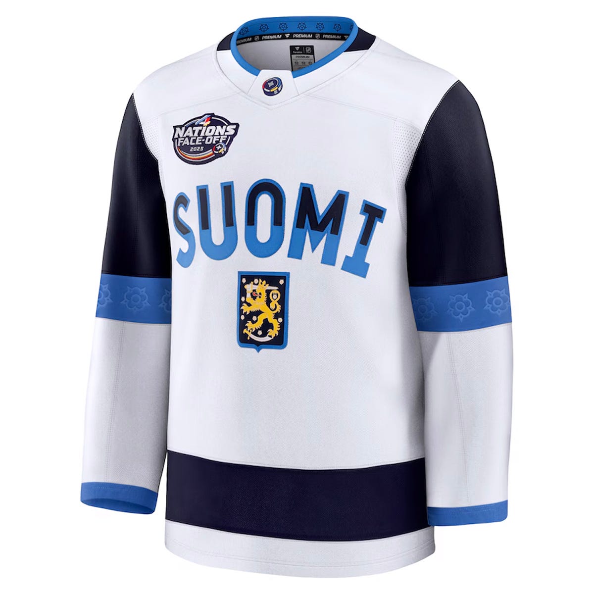 Fanatics NHL 4 Nations Face-Off Premium Blank Adult Hockey Jersey in Finland Size X-Large