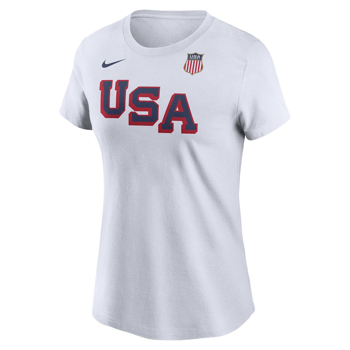 Nike USA Hockey Womens Core T-Shirt | 100% cotton in White Size X-Large
