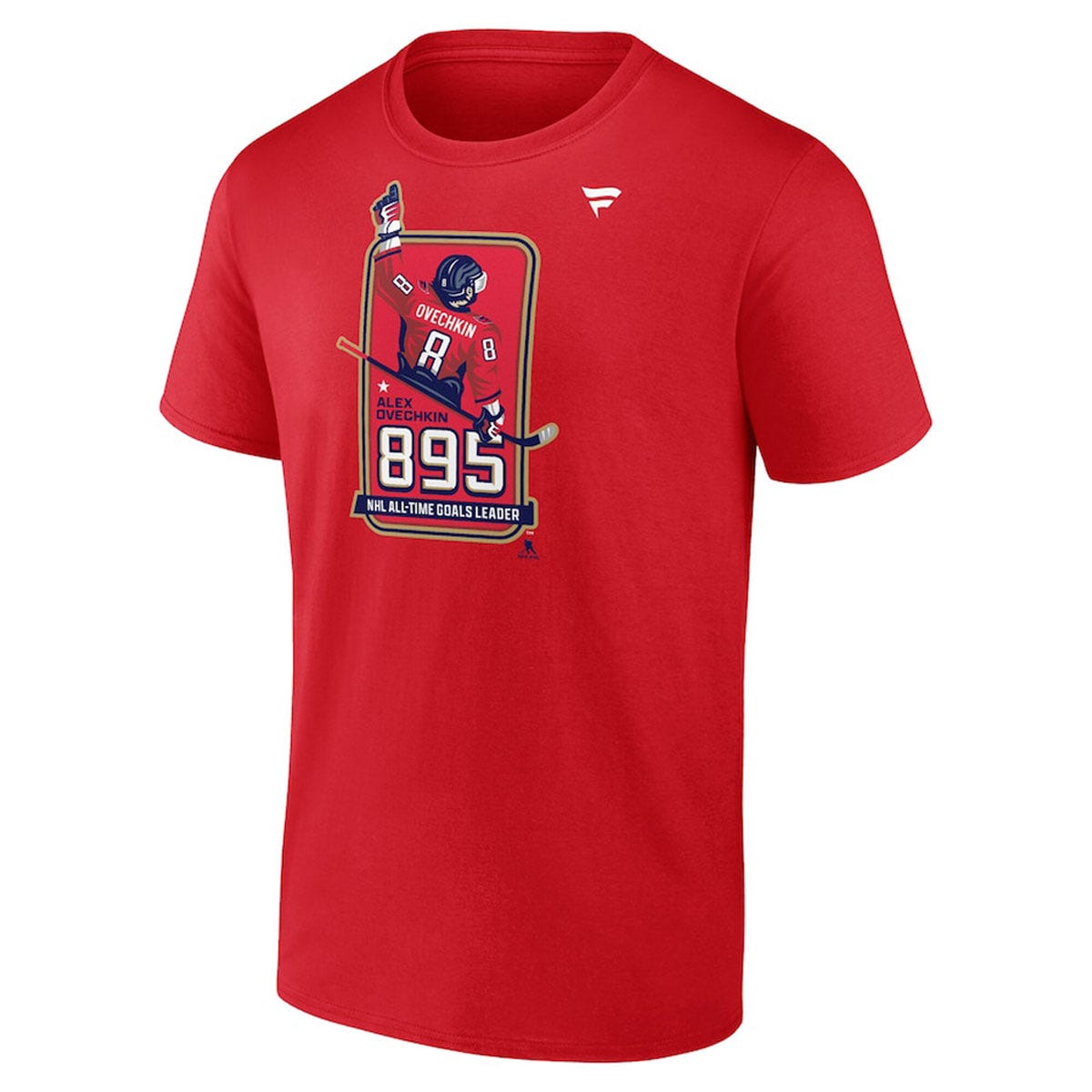 Fanatics Washington Capitals Alexander Ovechkin Athletic NHL All-Time Leading Goal Scorer Locker Room Adult T-Shirt in Red Size