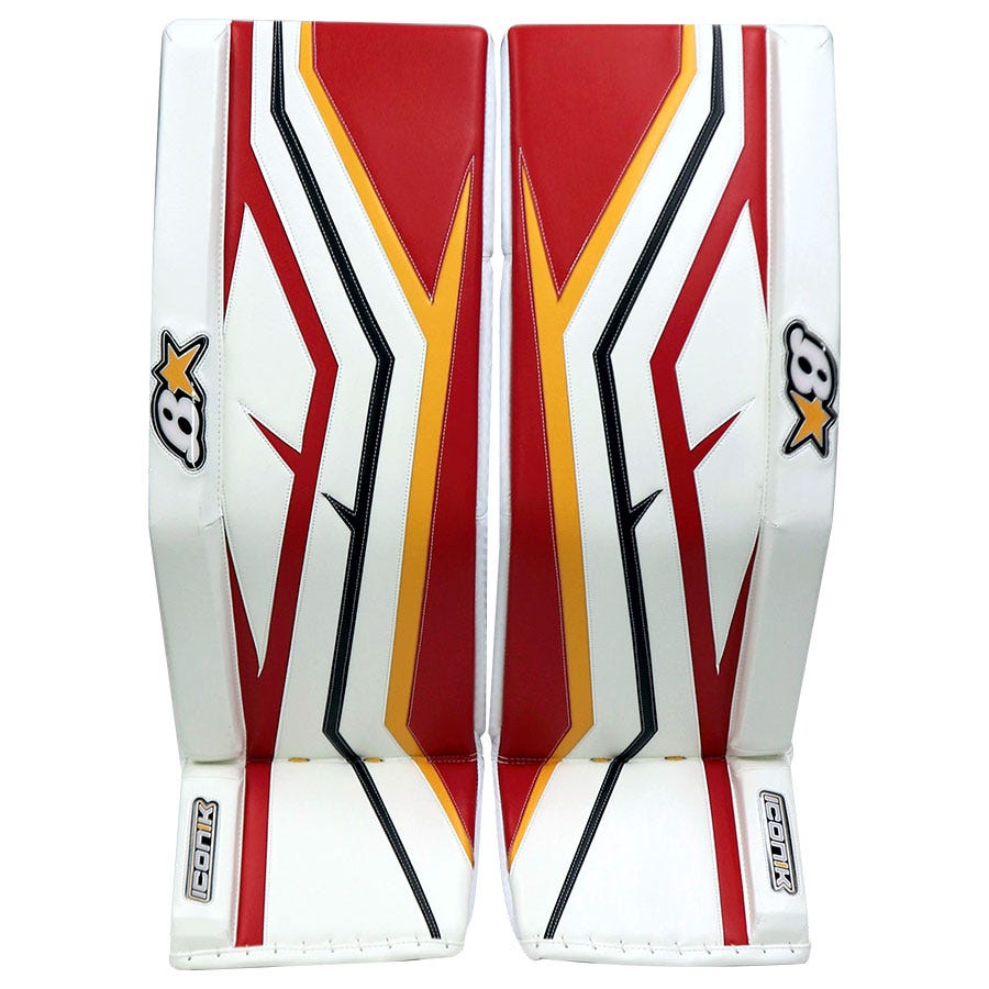 Brians Brians Iconik Senior Custom Goalie Leg Pads in White (No Break) Size 32+1in