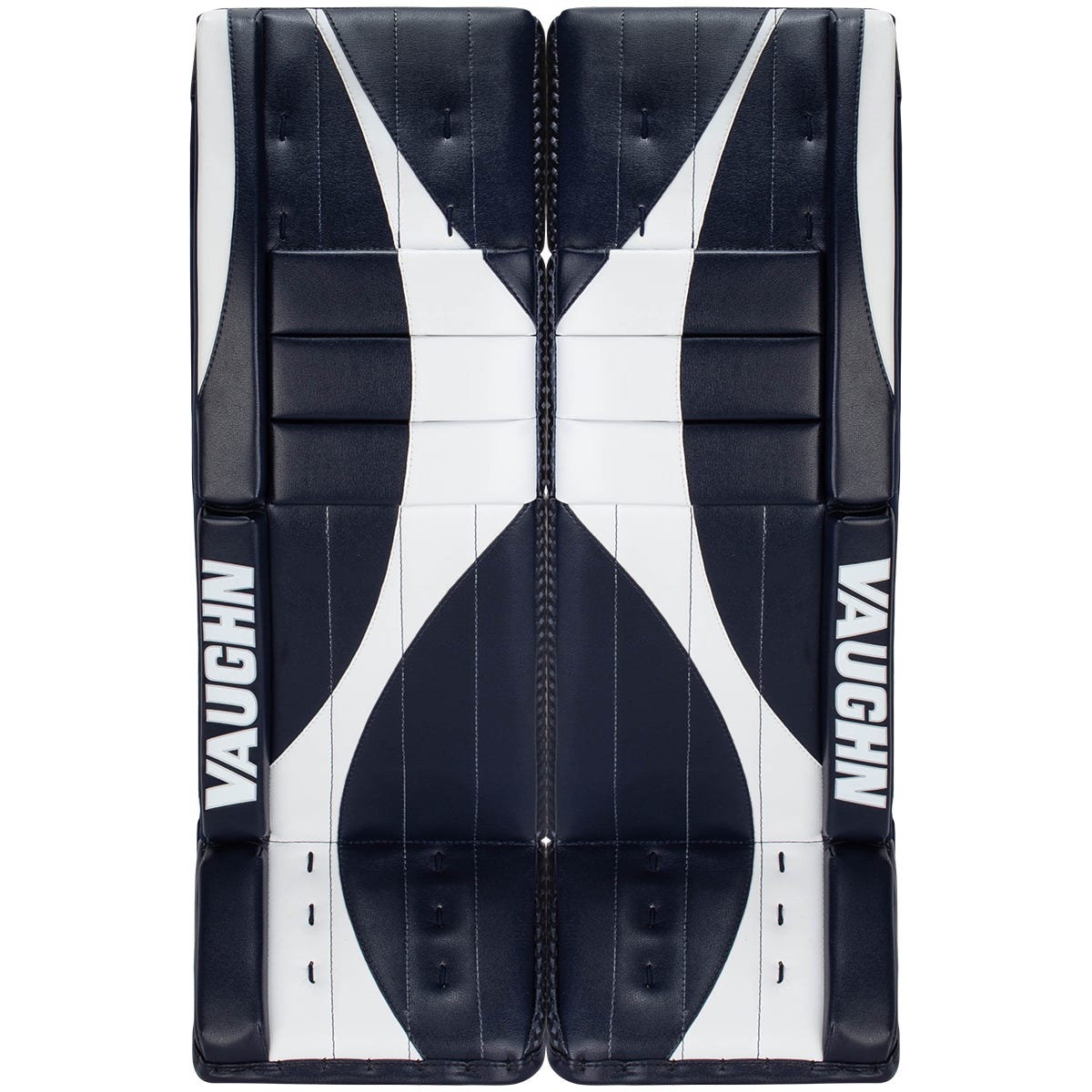 Vaughn Velocity V10 Pro Carbon Senior Goalie Leg Pads - Stock Custom in 6000 Navy/White/Silver Size 33+2in