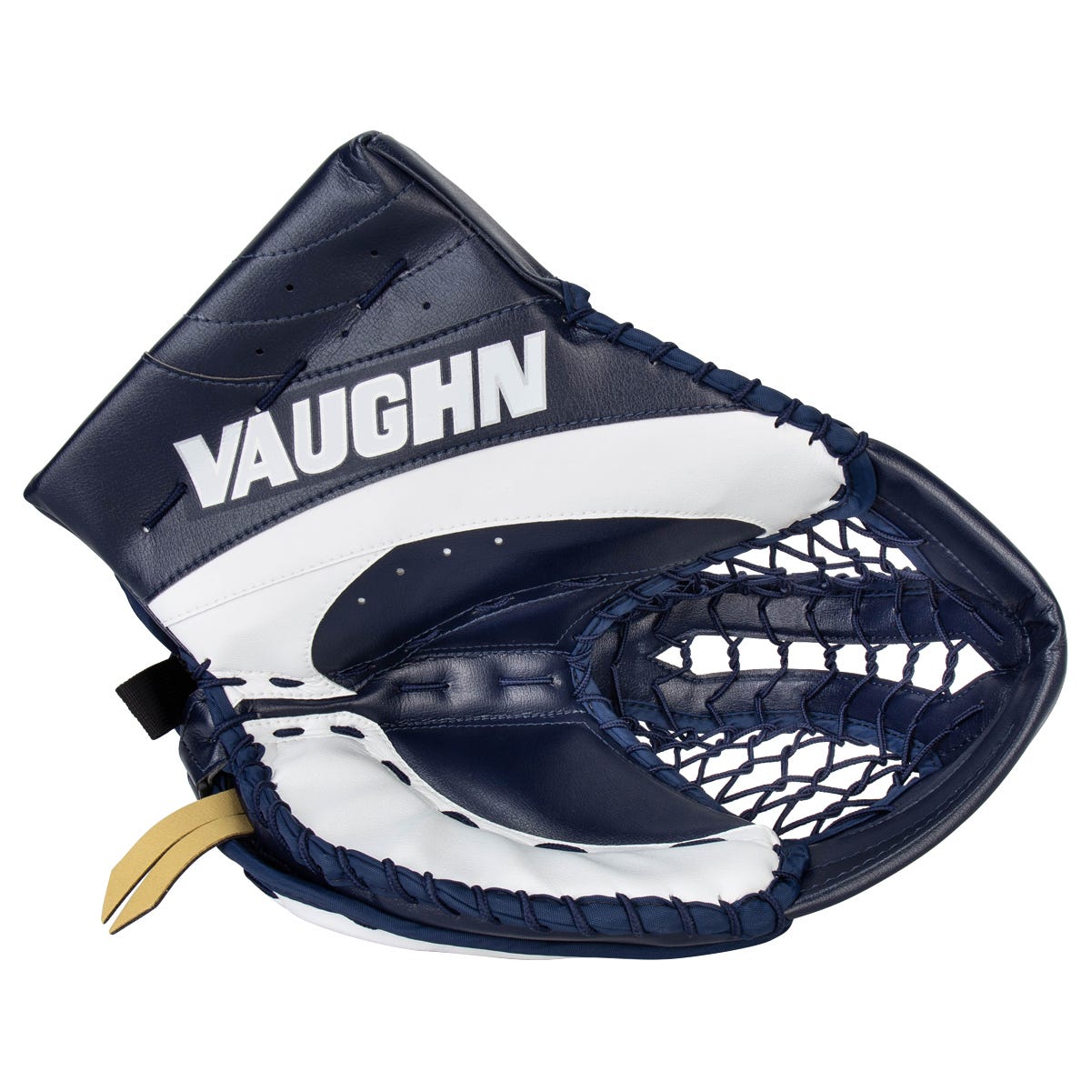 Vaughn Velocity V10 Pro Carbon Senior Goalie Glove - Stock Custom in Navy/White