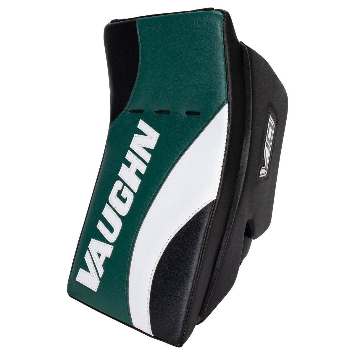 Vaughn Velocity V10 Pro Carbon Senior Goalie Blocker - Stock Custom in Black/Green