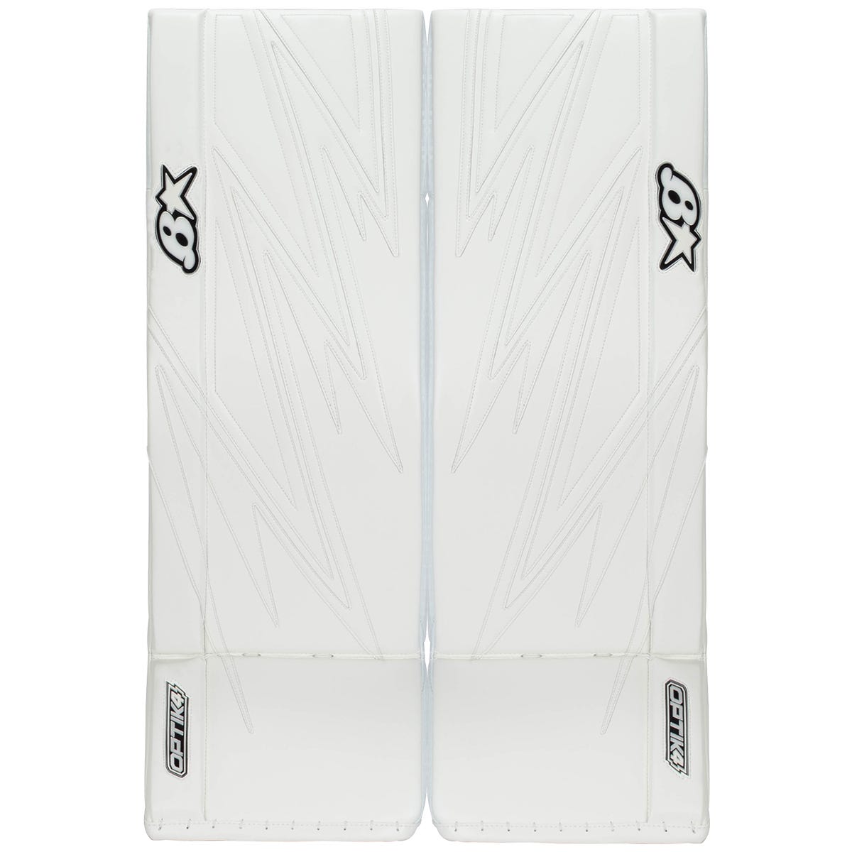 Brians Brians Optik 4 Senior Goalie Leg Pads in White/White Size 35+1in