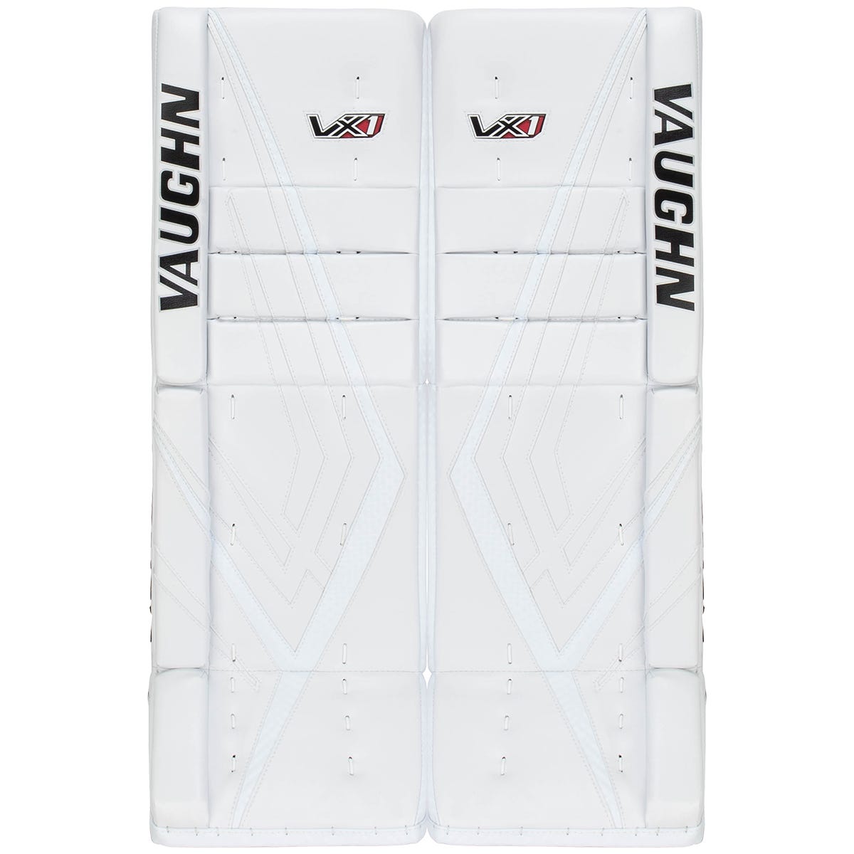 Vaughn Velocity VX1 Pro Carbon Senior Goalie Leg Pads in White/White Size 32+2in